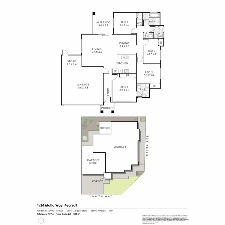 Floorplan of Homely house listing, 1/24 Matta Way, Pearsall WA 6065