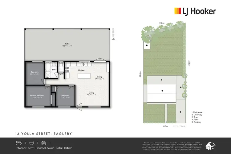 Floorplan of Homely house listing, 13 Yolla Street, Eagleby QLD 4207