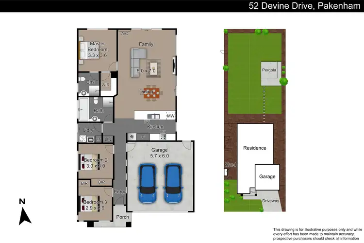 Floorplan of Homely house listing, 52 Devine Drive, Pakenham VIC 3810
