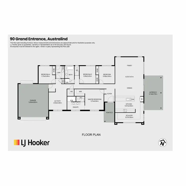 Floorplan of Homely house listing, 90 Grand Entrance, Australind WA 6233