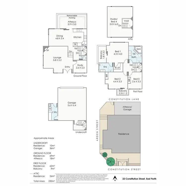Floorplan of Homely house listing, 22 Constitution Street, East Perth WA 6004