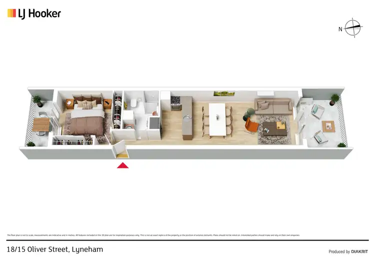 Floorplan of Homely apartment listing, 18/15 Oliver Street, Lyneham ACT 2602