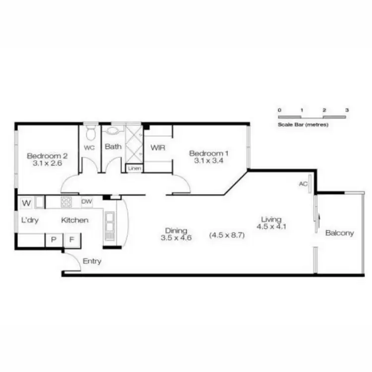 Floorplan of Homely apartment listing, 25/2 Goderich Street, East Perth WA 6004
