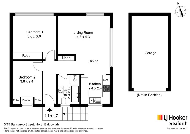 Floorplan of Homely unit listing, 5/45 Bangaroo Street, North Balgowlah NSW 2093