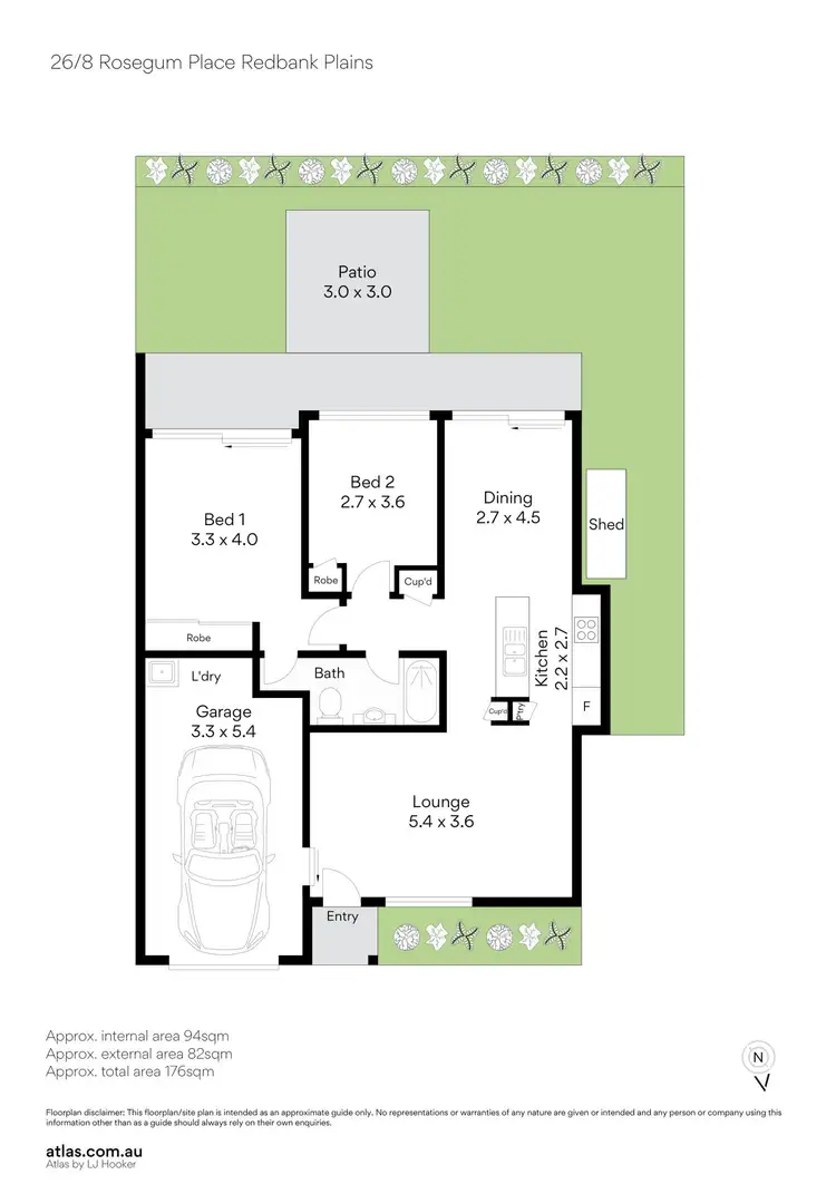 Floorplan of Homely unit listing, 26/8 Rosegum Place, Redbank Plains QLD 4301