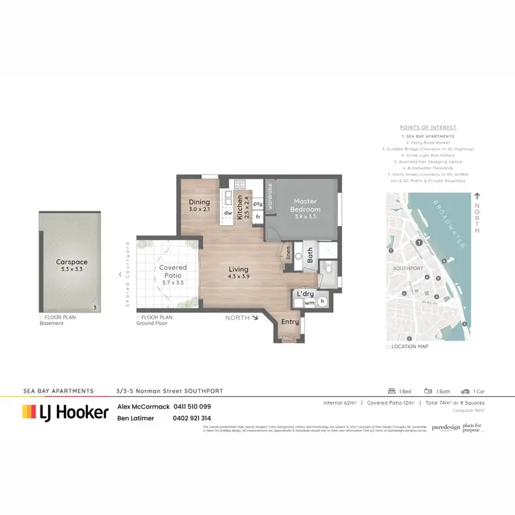 Floorplan of Homely apartment listing, 3/3-5 Norman Street, Southport QLD 4215