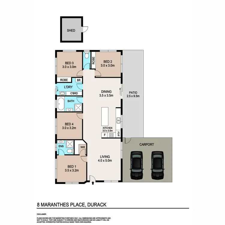 Floorplan of Homely house listing, 8 Maranthes Place, Durack NT 830