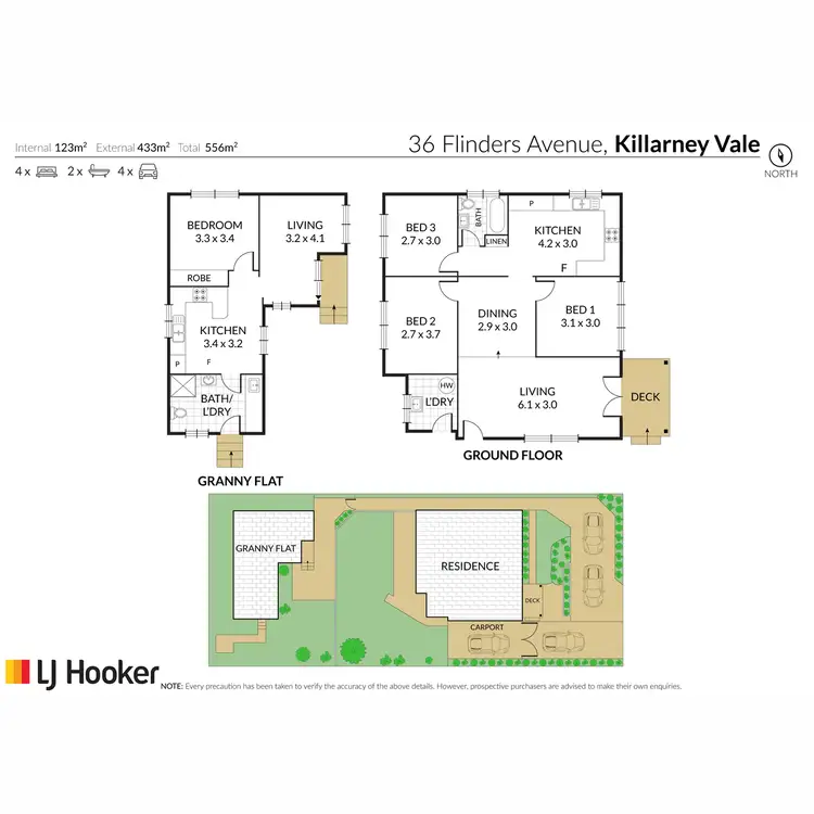 Floorplan of Homely house listing, 36 & 36a Flinders Avenue, Killarney Vale NSW 2261