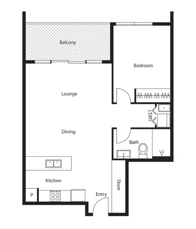 Floorplan of Homely apartment listing, 83/81 Constitution Avenue, Campbell ACT 2612