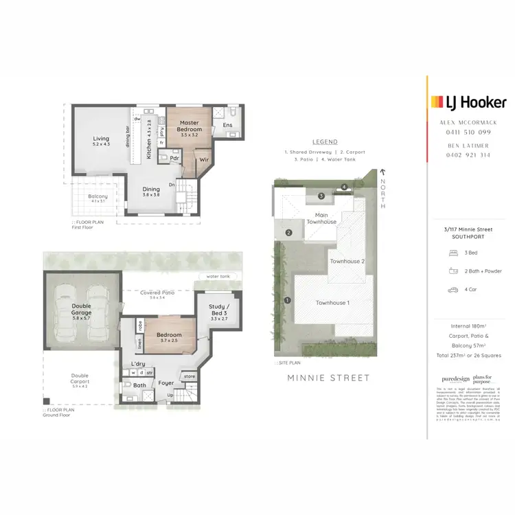 Floorplan of Homely townhouse listing, 3/117 Minnie Street, Southport QLD 4215