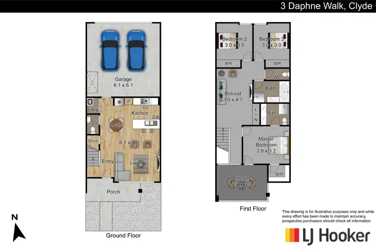 Floorplan of Homely house listing, 3 Daphne Walk, Clyde VIC 3978