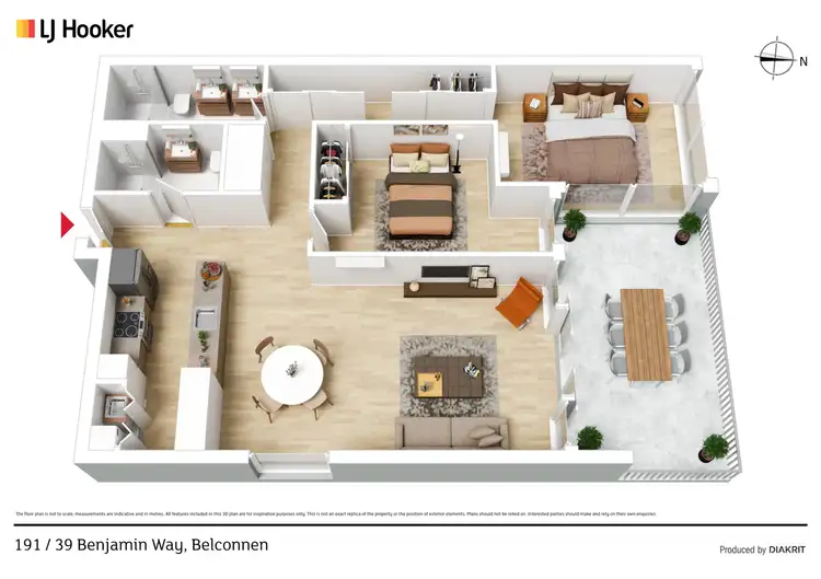 Floorplan of Homely apartment listing, 191/39 Benjamin Way, Belconnen ACT 2617