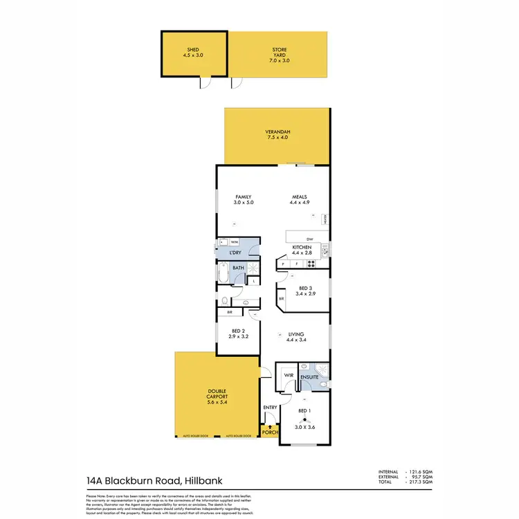 Floorplan of Homely house listing, 14a Blackburn Road, Hillbank SA 5112