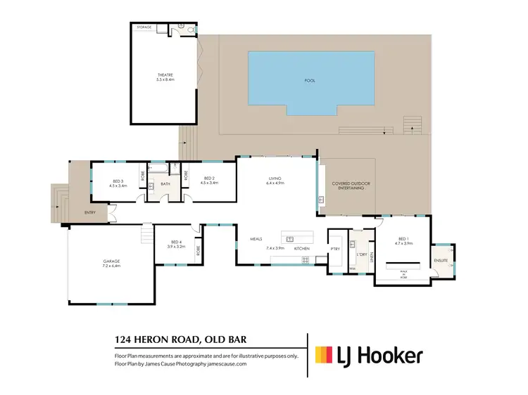 Floorplan of Homely rural property listing, 124 Heron Road, Old Bar NSW 2430