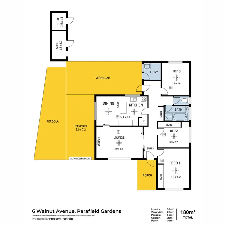 Floorplan of Homely house listing, 6 Walnut Avenue, Parafield Gardens SA 5107