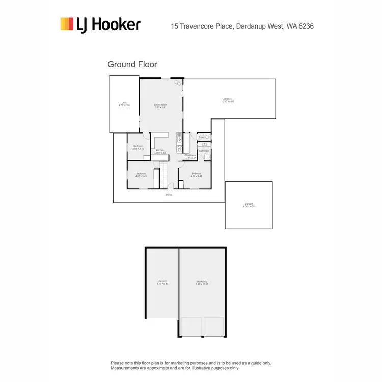 Floorplan of Homely rural property listing, 15 Travencore Place, Dardanup West WA 6236
