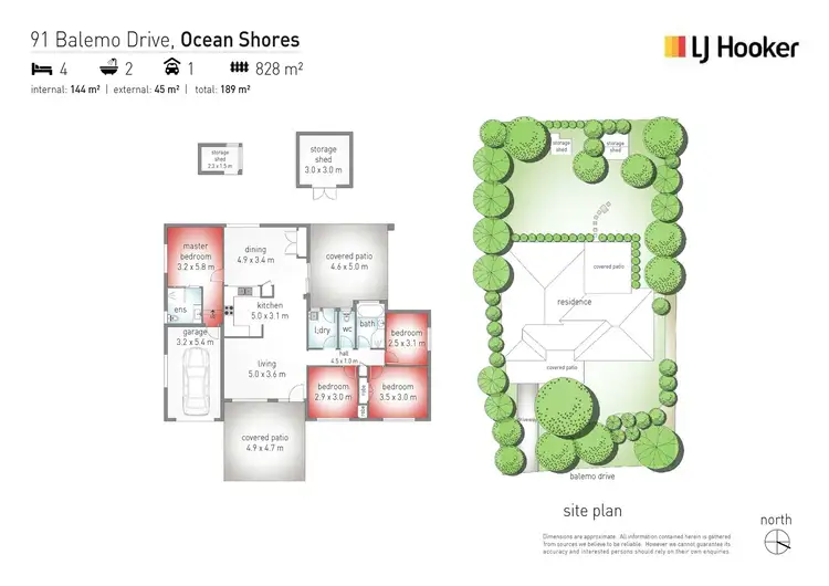 Floorplan of Homely house listing, 91 Balemo Drive, Ocean Shores NSW 2483