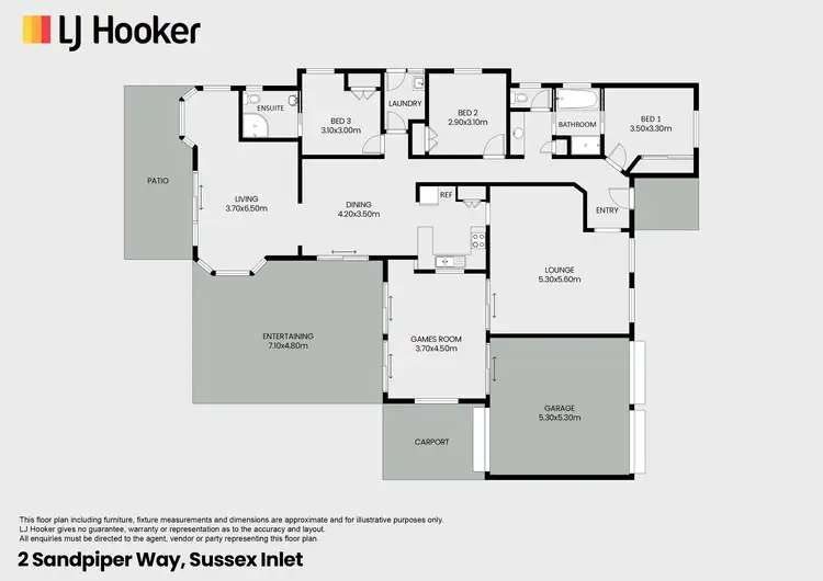 Floorplan of Homely house listing, 2 Sandpiper Way, Sussex Inlet NSW 2540