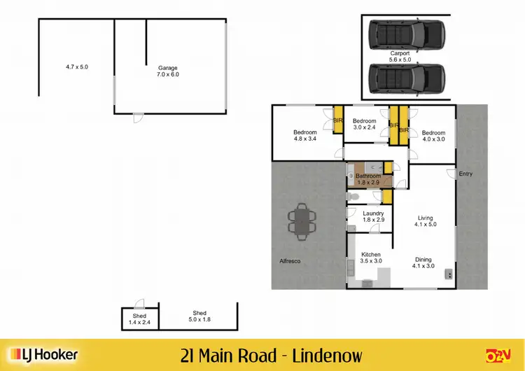 Floorplan of Homely house listing, 21 Main Road, Lindenow VIC 3865
