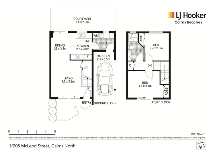 Floorplan of Homely townhouse listing, 1/205 McLeod Street, Cairns North QLD 4870