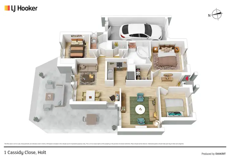 Floorplan of Homely house listing, 1 Cassidy Close, Holt ACT 2615