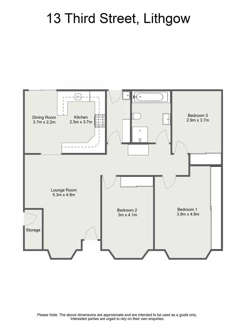 Floorplan of Homely house listing, 13 Third Street, Lithgow NSW 2790
