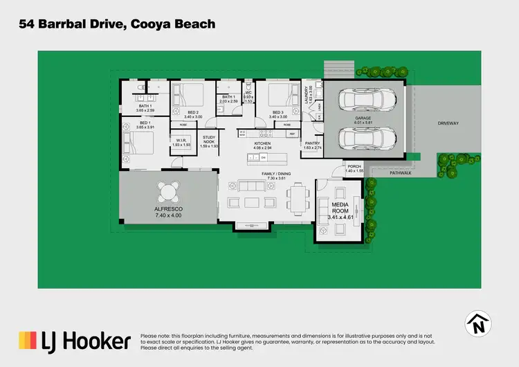 Floorplan of Homely house listing, 54 Barrbal Drive, Cooya Beach QLD 4873