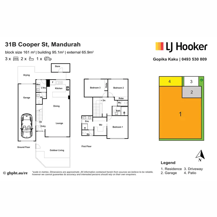 Floorplan of Homely townhouse listing, 31B Cooper Street, Mandurah WA 6210