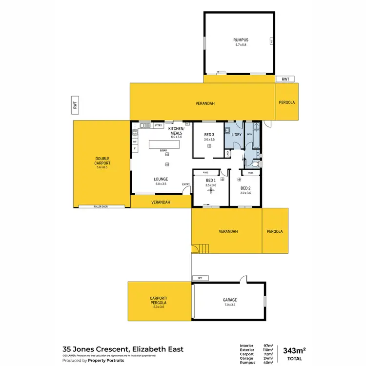 Floorplan of Homely house listing, 35 Jones Crescent, Elizabeth East SA 5112