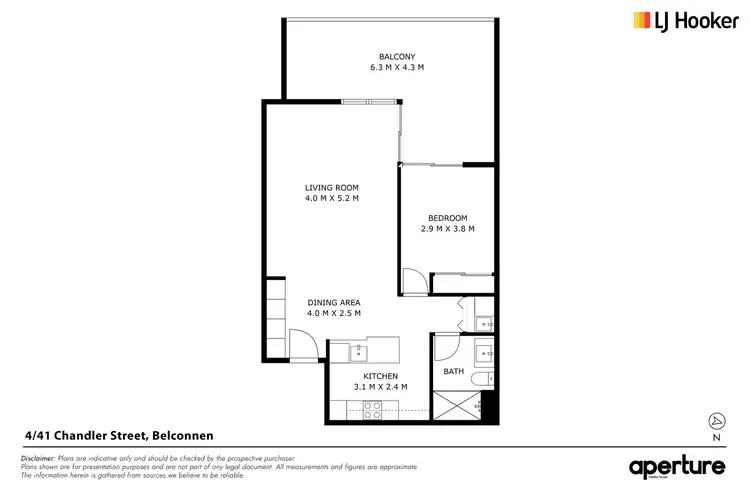 Floorplan of Homely apartment listing, 4/41 Chandler Street, Belconnen ACT 2617