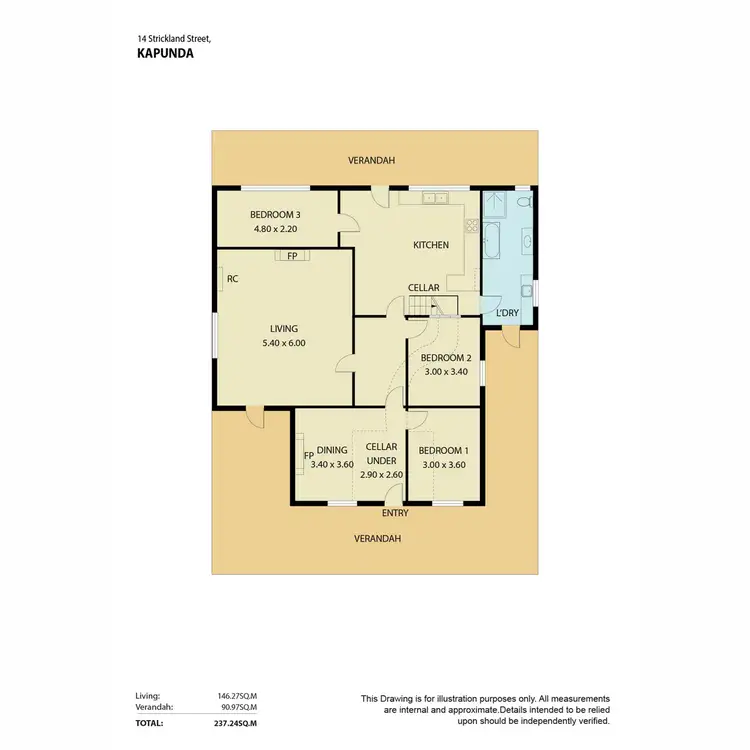 Floorplan of Homely house listing, 14 Strickland Street, Kapunda SA 5373