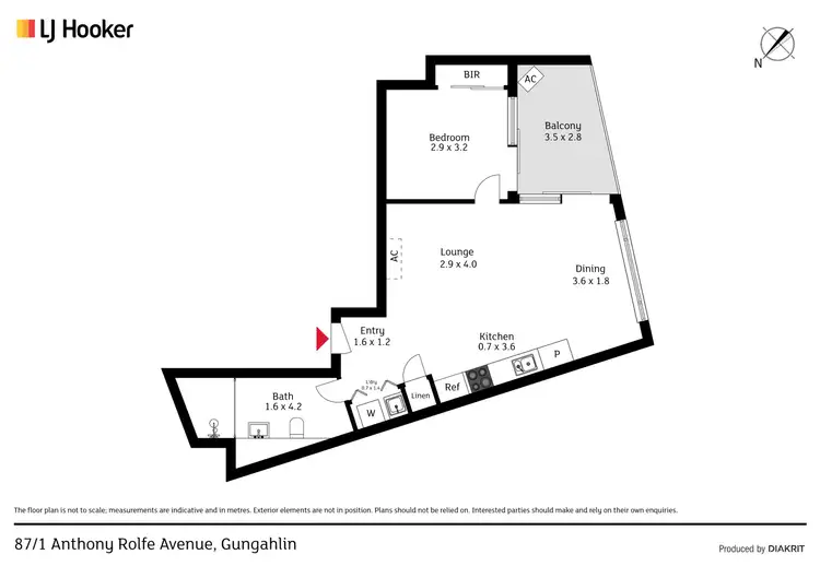 Floorplan of Homely apartment listing, 87/1 Anthony Rolfe Avenue, Gungahlin ACT 2912