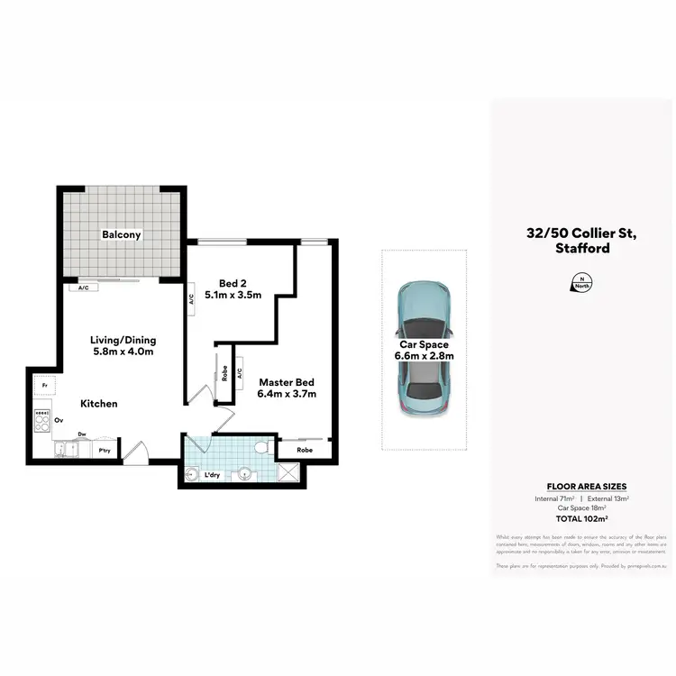 Floorplan of Homely apartment listing, 32/50 Collier Street, Stafford QLD 4053