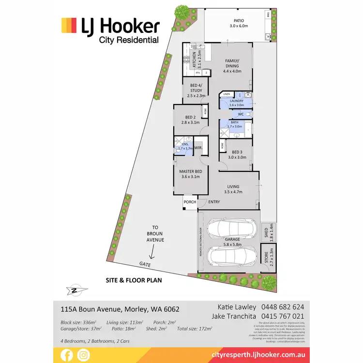 Floorplan of Homely house listing, 115A Broun Avenue, Morley WA 6062