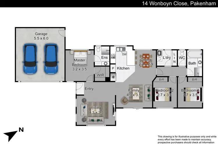 Floorplan of Homely house listing, 14 Wonboyn Close, Pakenham VIC 3810