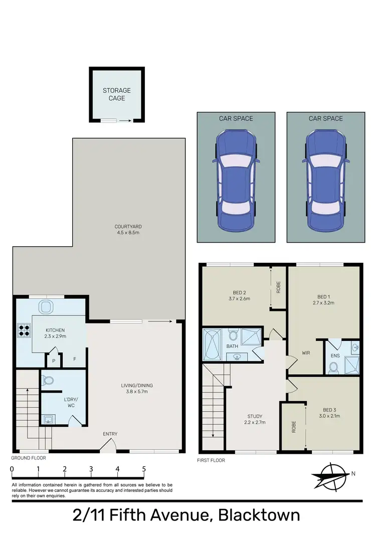 Floorplan of Homely townhouse listing, 1-8/11 Fifth Avenue, Blacktown NSW 2148