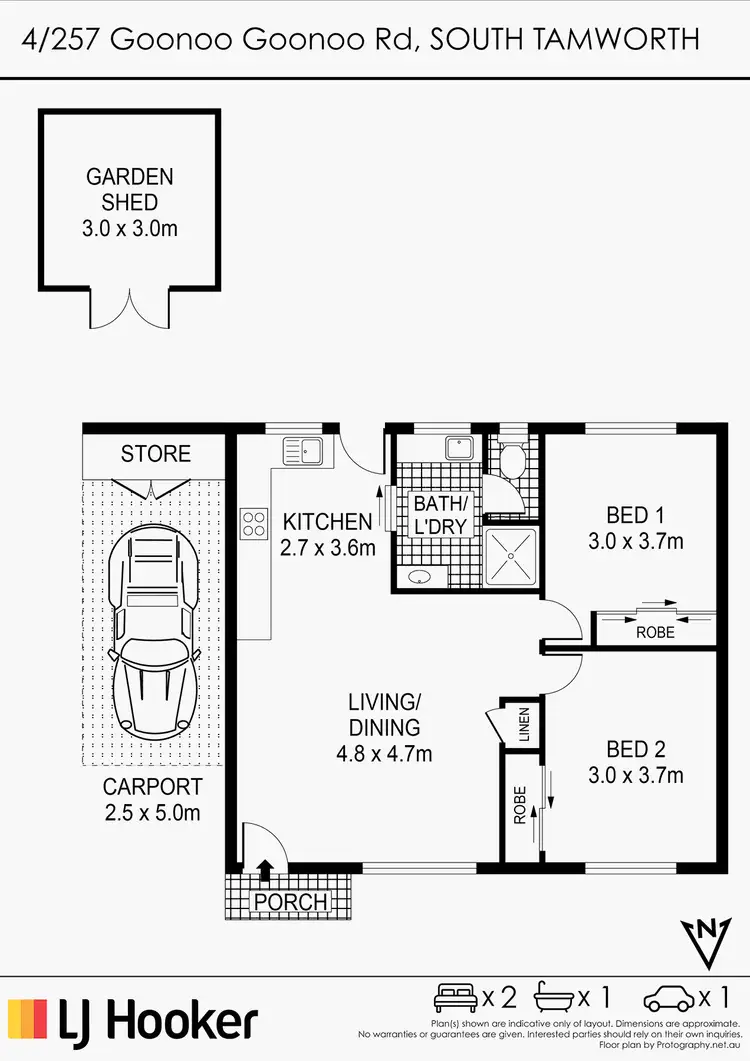 Floorplan of Homely house listing, 4/257 Goonoo Goonoo Road, South Tamworth NSW 2340