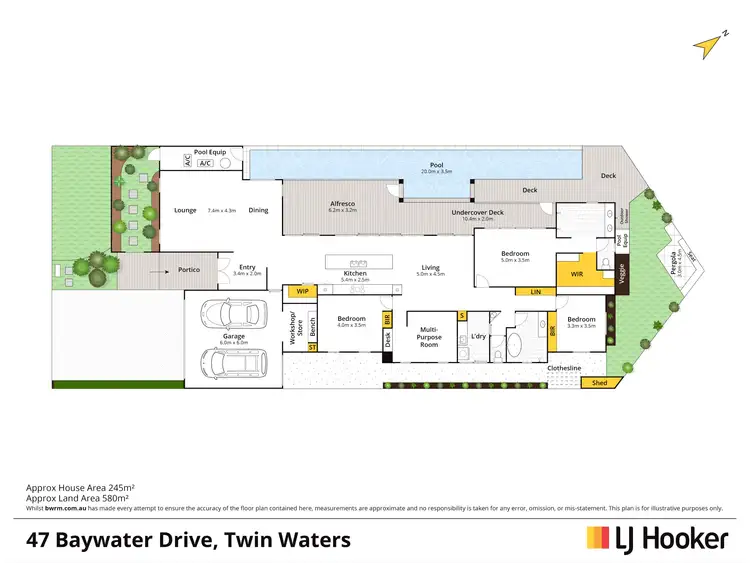 Floorplan of Homely house listing, 47 Baywater Drive, Twin Waters QLD 4564