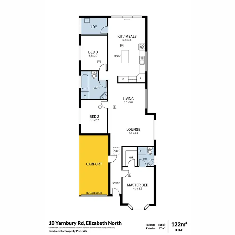 Floorplan of Homely house listing, 10 Yarnbury Road, Elizabeth North SA 5113