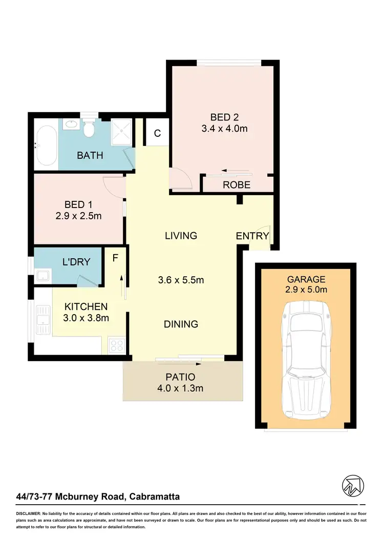 Floorplan of Homely unit listing, 44/73 Mcburney Rd, Cabramatta NSW 2166