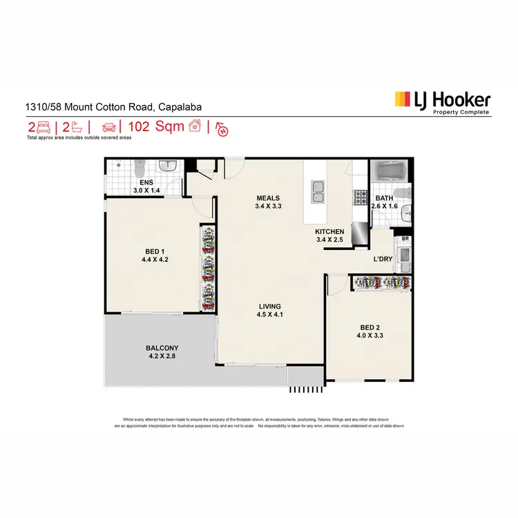 Floorplan of Homely unit listing, 1310/58 Mount Cotton Road, Capalaba QLD 4157