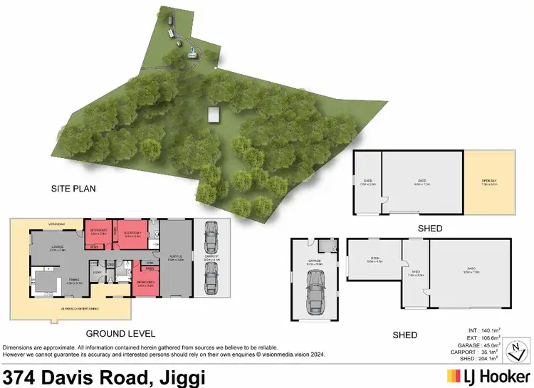 Floorplan of Homely rural property listing, 374 Davis Road, Jiggi NSW 2480