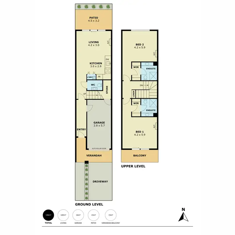 Floorplan of Homely townhouse listing, 1c Junction Street, Mawson Lakes SA 5095