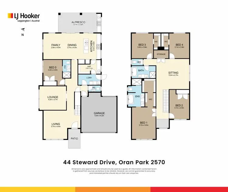 Floorplan of Homely house listing, 44 Steward Drive, Oran Park NSW 2570