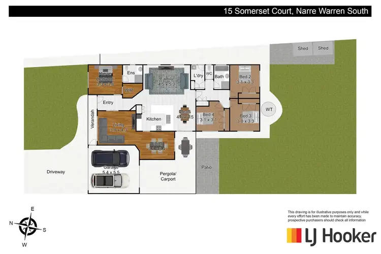Floorplan of Homely house listing, 15 Somerset Court, Narre Warren South VIC 3805
