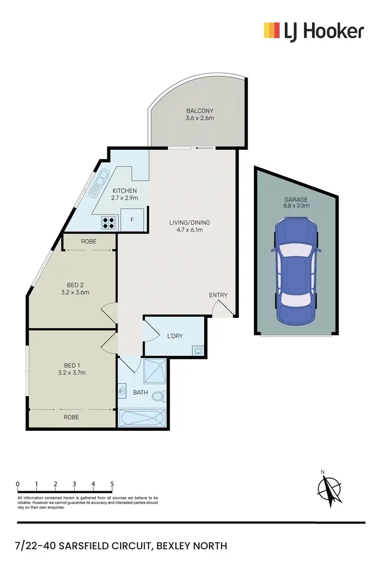Floorplan of Homely apartment listing, 7/22-40 Sarsfield Circuit, Bexley North NSW 2207