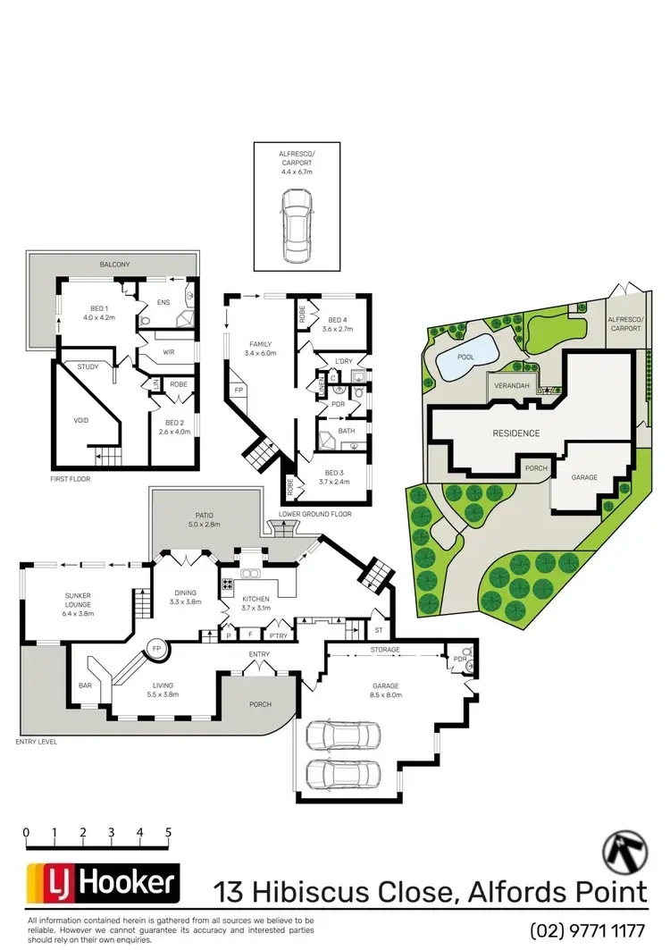 Floorplan of Homely house listing, 13 Hibiscus Close, Alfords Point NSW 2234