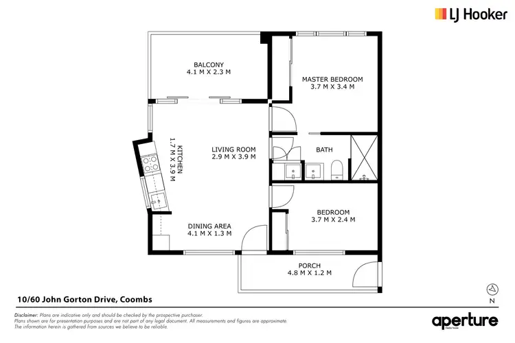 Floorplan of Homely apartment listing, 10/60 John Gorton Drive, Coombs ACT 2611