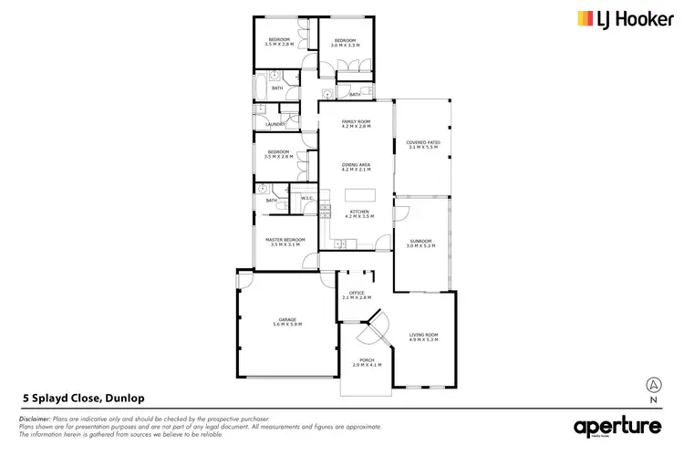 Floorplan of Homely house listing, 5 Splayd Close, Dunlop ACT 2615