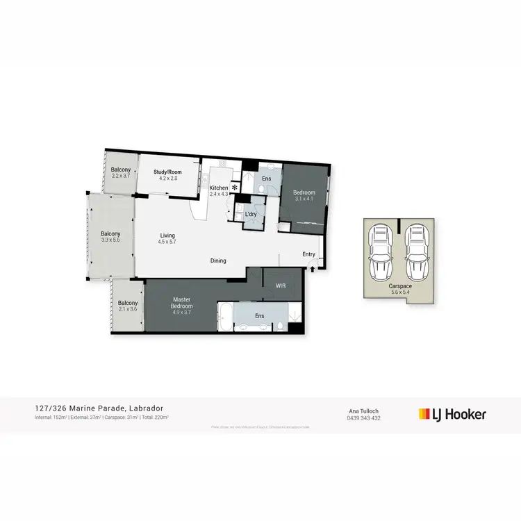 Floorplan of Homely apartment listing, 127/326 Marine Parade, Labrador QLD 4215